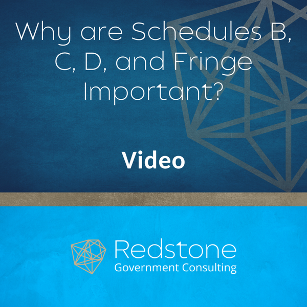 RGCI - Why are Schedules B, C, D, and Fringe Important