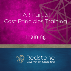 FAR Part 31 Cost Principles Training