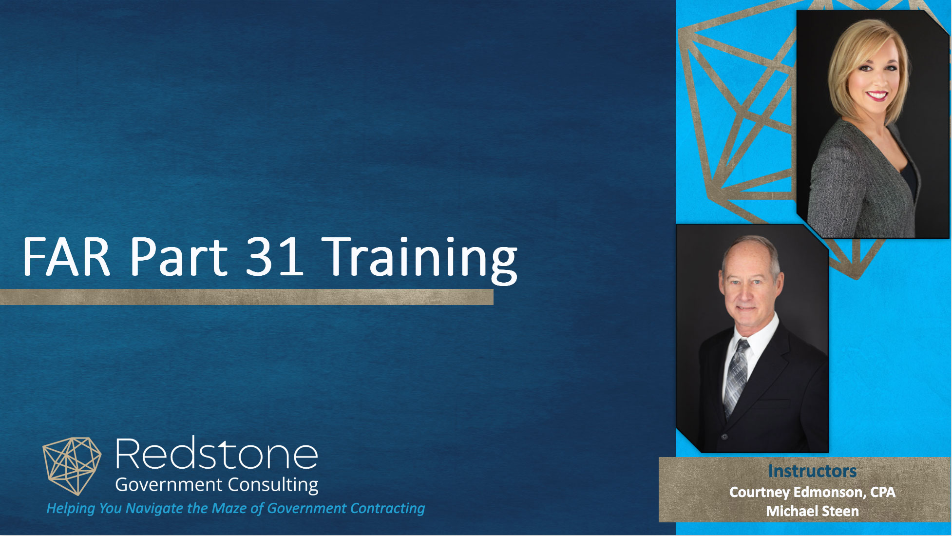 FAR Part 31 Cost Principles Live Training Seminar Resources