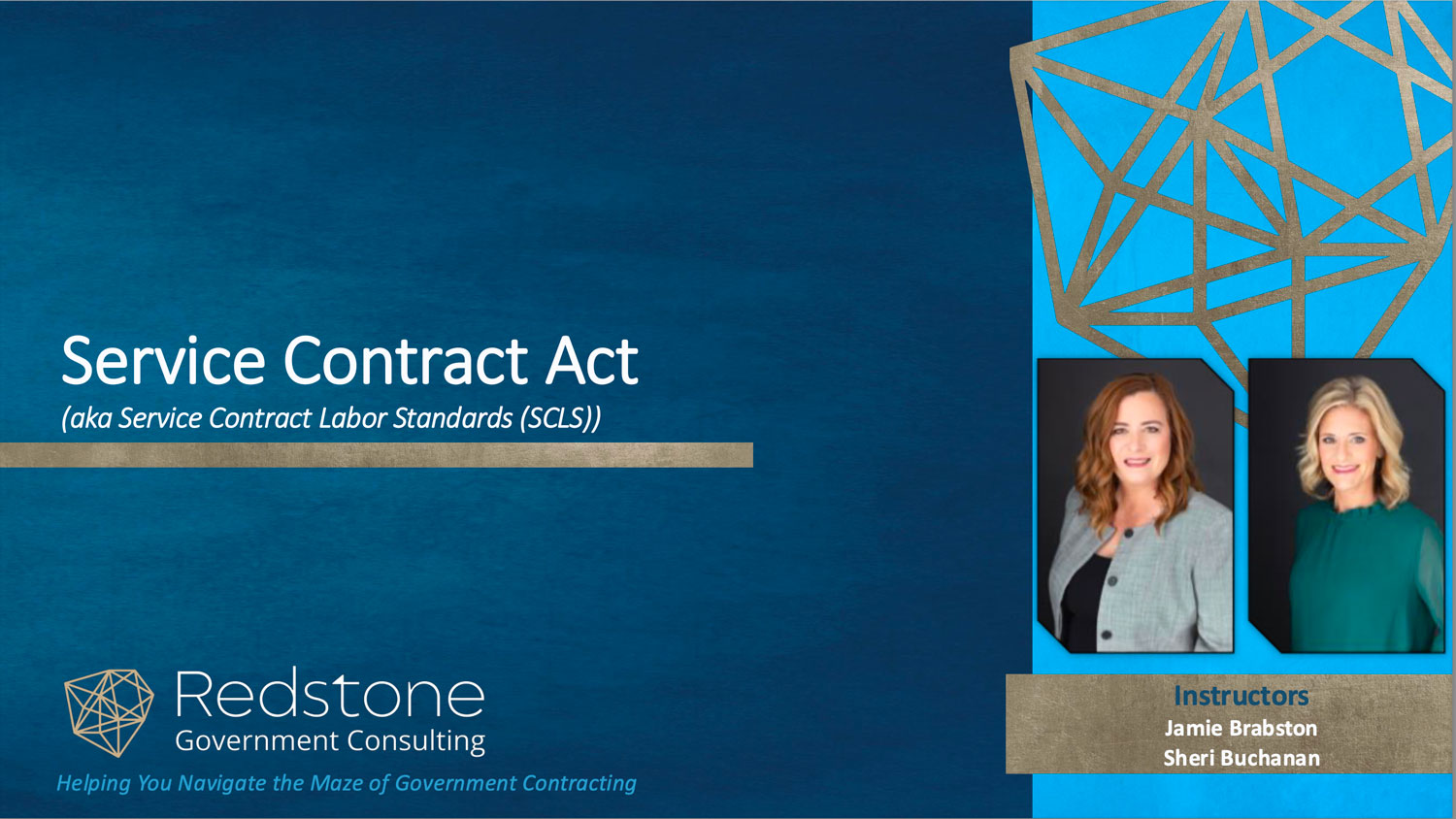 Understanding and Navigating the Service Contract Act Live Training Seminar Presentation