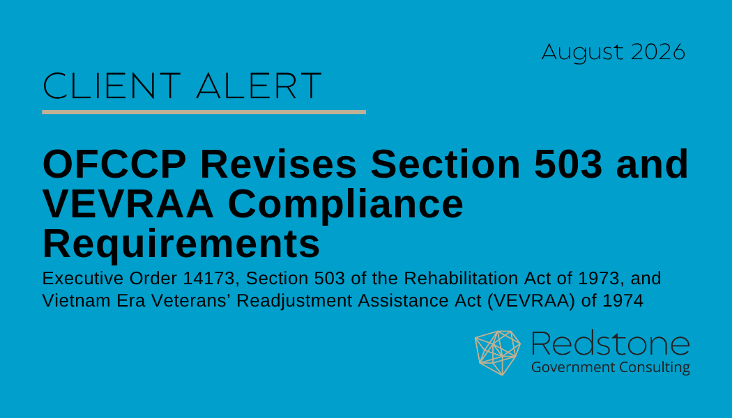 RGCI - Client Alert - OFCCP Revises Section 503 and VEVRAA Compliance Requirements